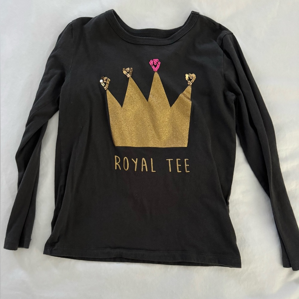 J Crew girls graphic long sleeve tee